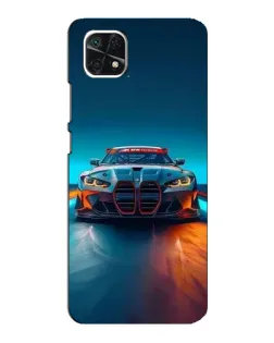 Чохол для Samsung Galaxy A22 5G з картинкою «BMW — вогні неону»
