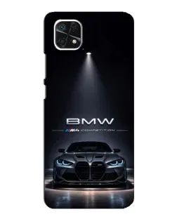Чохол для Samsung Galaxy A22 5G з картинкою «BMW крізь нічне місто»