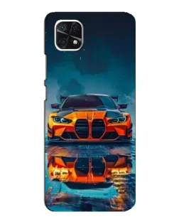 Чохол для Samsung Galaxy A22 5G з картинкою «BMW — золота емблема»