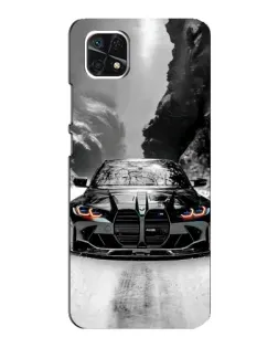Чохол для Samsung Galaxy A22 5G з картинкою «BMW — акварельний дрифт»
