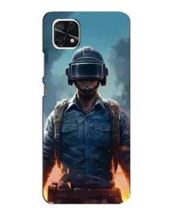 Чехол для Samsung Galaxy A22 5G с картинкой «PUBG — реалистичный герой»