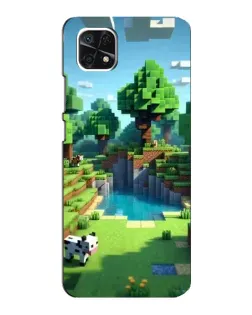 Чехол для Samsung Galaxy A22 5G с картинкой «Minecraft летний день»