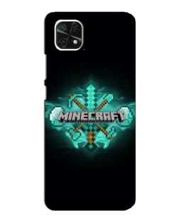 Чехол для Samsung Galaxy A22 5G с картинкой «Minecraft Diamond лого»