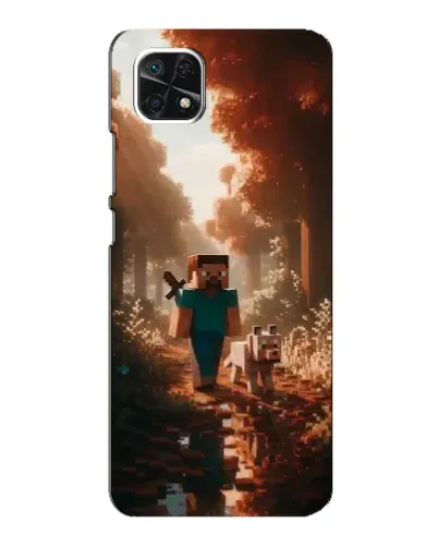 Чехол для Samsung Galaxy A22 5G с картинкой «Стив в лесу» Чехол для Samsung Galaxy A22 5G с картинкой «Стив в лесу»