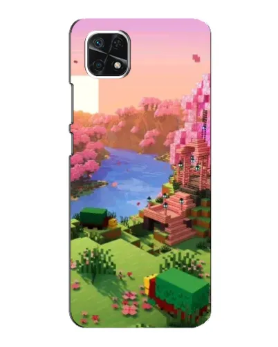 Чехол для Samsung Galaxy A22 5G с картинкой «Розовое дерево Minecraft» Чехол для Samsung Galaxy A22 5G с картинкой «Розовое дерево Minecraft»