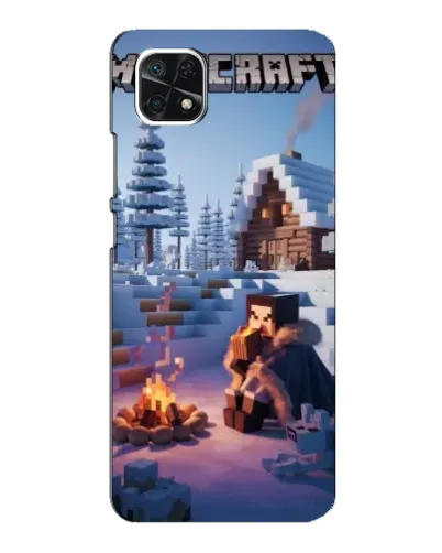 Чехол для Samsung Galaxy A22 5G с картинкой «Зимний Minecraft» Чехол для Samsung Galaxy A22 5G с картинкой «Зимний Minecraft»