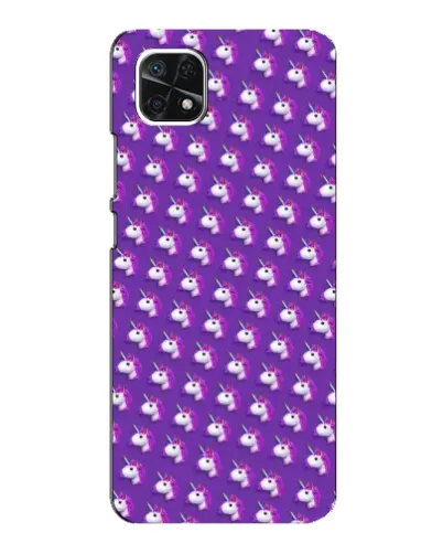Чехол для Samsung Galaxy A22 5G с картинкой «Единороги на фиолетовом» Чехол для Samsung Galaxy A22 5G с картинкой «Единороги на фиолетовом»