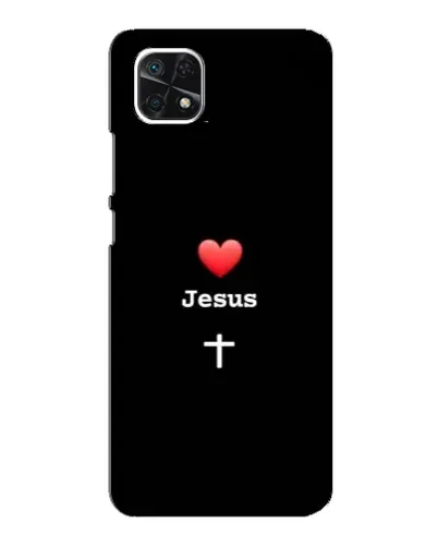 Чехол для Samsung Galaxy A22 5G с картинкой «Сердце - Jesus»