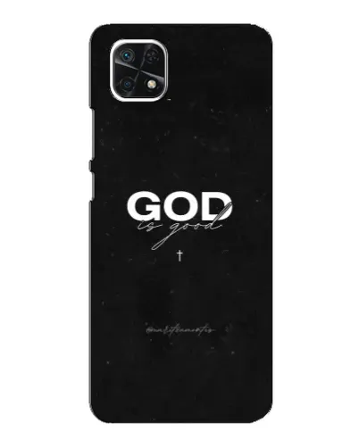 Чехол для Samsung Galaxy A22 5G с картинкой «GOD — Бог над всем»