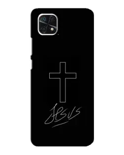 Чохол для Samsung Galaxy A22 5G з картинкою «Графічний хрест Jesus» Чохол для Samsung Galaxy A22 5G з картинкою «Графічний хрест Jesus»