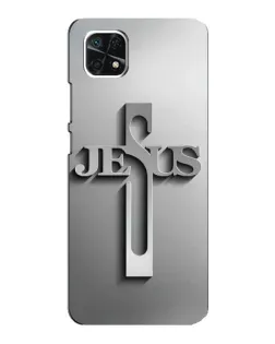 Чохол для Samsung Galaxy A22 5G з картинкою «Металевий хрест Jesus» Чохол для Samsung Galaxy A22 5G з картинкою «Металевий хрест Jesus»