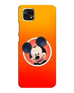 Чехол для Samsung Galaxy A22 5G с картинкой «Mickey в круге»