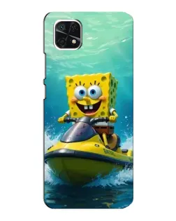 Чохол для Samsung Galaxy A22 5G з картинкою «Спанч Боб на гідроциклі»