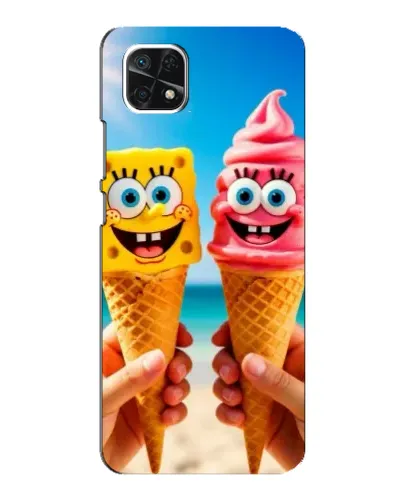 Чехол для Samsung Galaxy A22 5G с картинкой «Спанч Боб мороженое» Чехол для Samsung Galaxy A22 5G с картинкой «Спанч Боб мороженое»