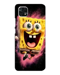 Чехол для Samsung Galaxy A22 5G с картинкой «Взрывной Спанч Боб»