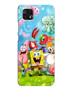 Чохол для Samsung Galaxy A22 5G з картинкою «Губка Боб та друзі»