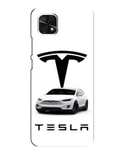 Чехол для Samsung Galaxy A22 5G с картинкой «Tesla White Style»