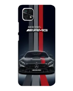 Чохол для Samsung Galaxy A22 5G з картинкою «Mercedes — білий карбон»
