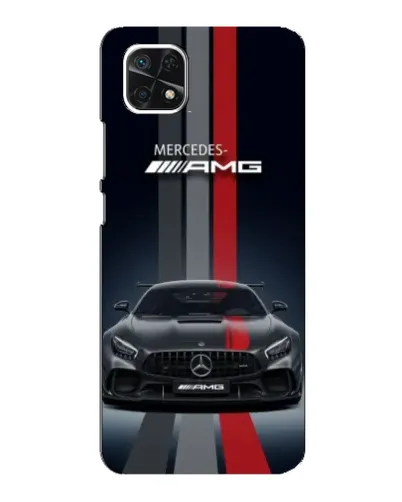 Чехол для Samsung Galaxy A22 5G с картинкой «Mercedes — белый карбон»