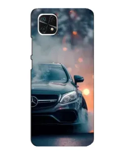 Чехол для Samsung Galaxy A22 5G с картинкой «Mercedes — ночной город»