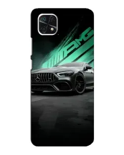 Чехол для Samsung Galaxy A22 5G с картинкой «Темный Mercedes AMG»