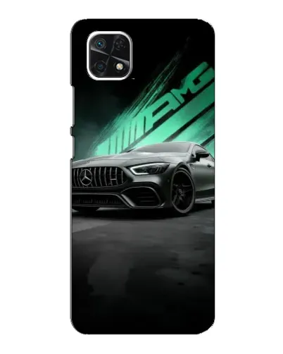 Чехол для Samsung Galaxy A22 5G с картинкой «Темный Mercedes AMG»