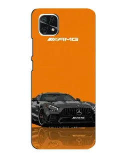 Чехол для Samsung Galaxy A22 5G с картинкой «Оранжевый Mercedes AMG»