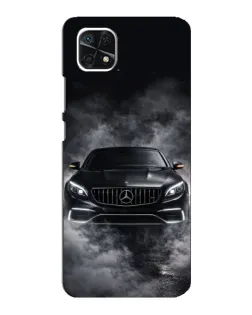 Чехол для Samsung Galaxy A22 5G с картинкой «Mercedes в дыму»