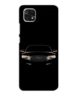 Чехол для Samsung Galaxy A22 5G с картинкой «Audi — ночной контур»