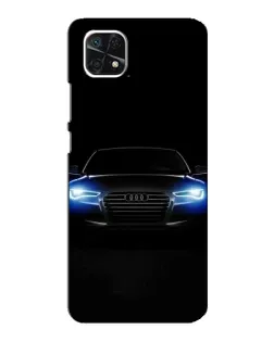 Чехол для Samsung Galaxy A22 5G с картинкой «Audi в неоне»