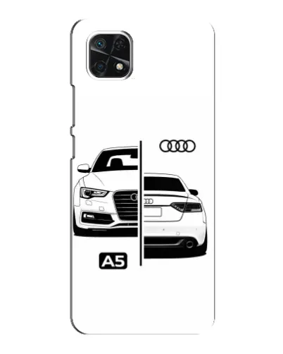 Чехол для Samsung Galaxy A22 5G с картинкой «Audi — контрастный дизайн» Чехол для Samsung Galaxy A22 5G с картинкой «Audi — контрастный дизайн»