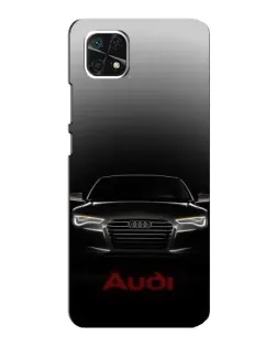 Чехол для Samsung Galaxy A22 5G с картинкой «Audi — градиентный контур»