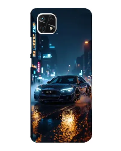 Чехол для Samsung Galaxy A22 5G с картинкой «Ночной город и Audi» Чехол для Samsung Galaxy A22 5G с картинкой «Ночной город и Audi»