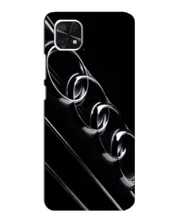 Чехол для Samsung Galaxy A22 5G с картинкой «Audi — абстрактные кольца»