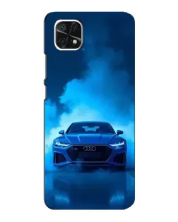 Чехол для Samsung Galaxy A22 5G с картинкой «Audi — голубая энергия»