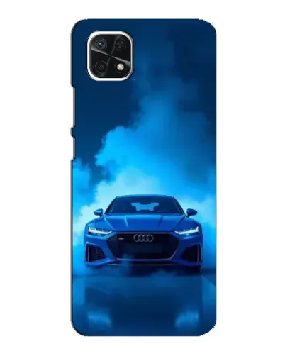 Чехол для Samsung Galaxy A22 5G с картинкой «Audi — голубая энергия» Чехол для Samsung Galaxy A22 5G с картинкой «Audi — голубая энергия»