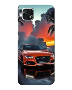 Чехол для Samsung Galaxy A22 5G с картинкой «Audi — закат»