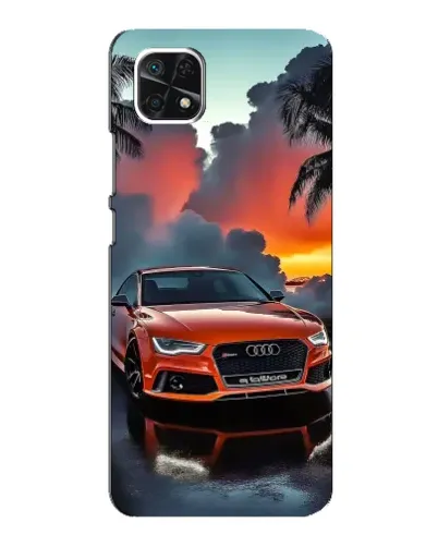 Чехол для Samsung Galaxy A22 5G с картинкой «Audi — закат» Чехол для Samsung Galaxy A22 5G с картинкой «Audi — закат»