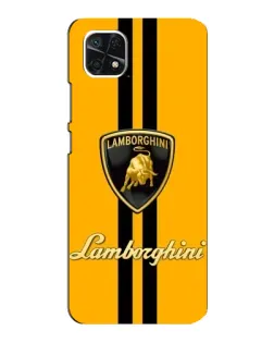 Чохол для Samsung Galaxy A22 5G з картинкою «Lamborghini Stripe жовтий»