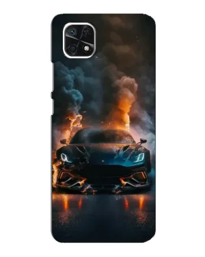 Чехол для Samsung Galaxy A22 5G с картинкой «Lamborghini дымная эстетика»