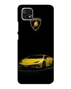 Чехол для Samsung Galaxy A22 5G с картинкой «Lamborghini желтый акцент»