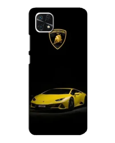 Чехол для Samsung Galaxy A22 5G с картинкой «Lamborghini желтый акцент»