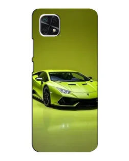 Чехол для Samsung Galaxy A22 5G с картинкой «Салатовый Lamborghini Huracan»