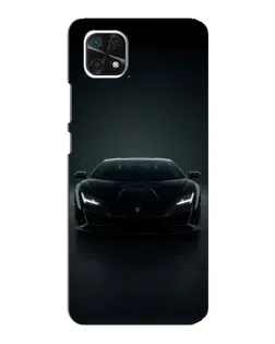 Чехол для Samsung Galaxy A22 5G с картинкой «Черный Lamborghini Aventador»