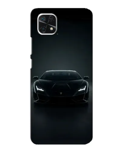 Чехол для Samsung Galaxy A22 5G с картинкой «Черный Lamborghini Aventador»