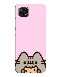 Чохол для Samsung Galaxy A22 5G з картинкою «Pusheen та печиво»