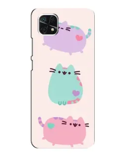 Чохол для Samsung Galaxy A22 5G з картинкою «Pusheen тріо» Чохол для Samsung Galaxy A22 5G з картинкою «Pusheen тріо»