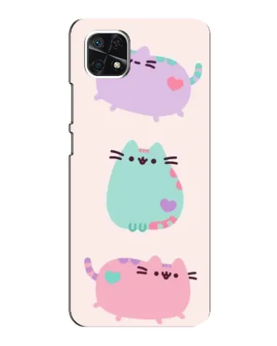 Чехол для Samsung Galaxy A22 5G с картинкой «Pusheen трио» Чехол для Samsung Galaxy A22 5G с картинкой «Pusheen трио»