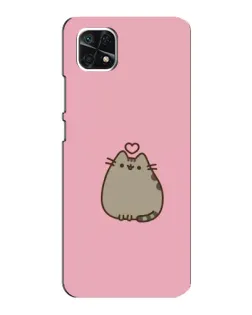 Чехол для Samsung Galaxy A22 5G с картинкой «Pusheen сердце»