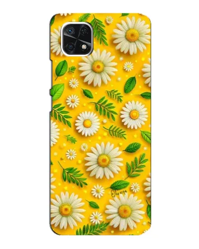 Чехол для Samsung Galaxy A22 5G с картинкой «Ромашковое солнце»